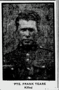 Frank Teare 1917 Calgary Herald
